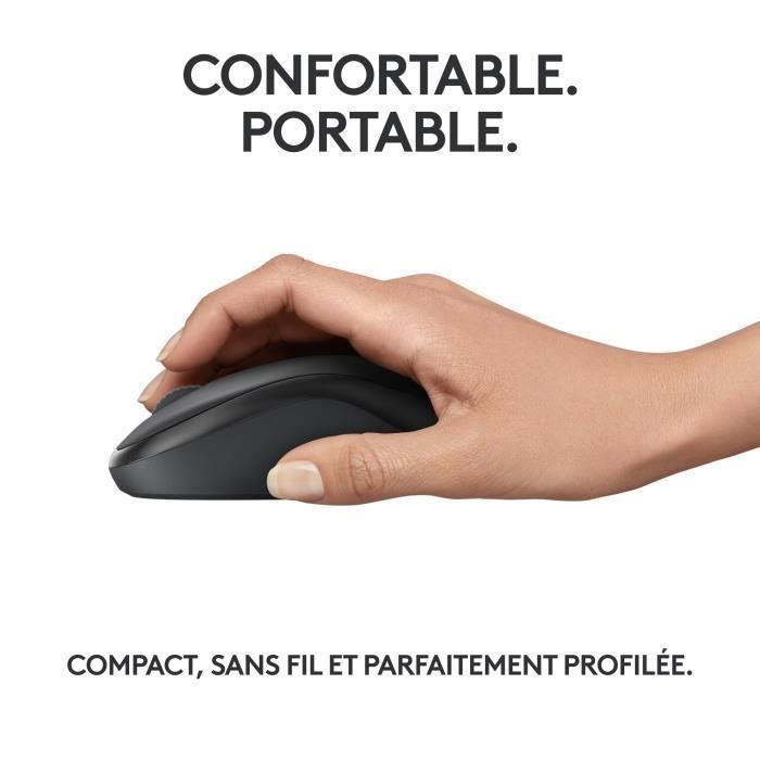 Ratón inalámbrico Logitech M240 Silent - Grafito