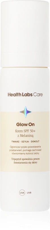 Dnevna krema za sijaj Health Labs Care SPF 50+ z melaninom SPF 50+