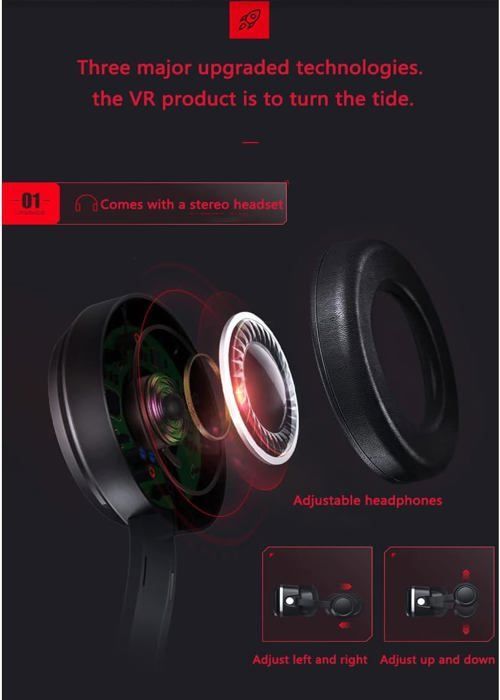 Casque De Réalité Virtuelle Avec Contrôleur Et Casque Pour Enfants Et Adultes,Jeux Vidéo 3D,Ensemble De Lunettes De Réalité Virtue