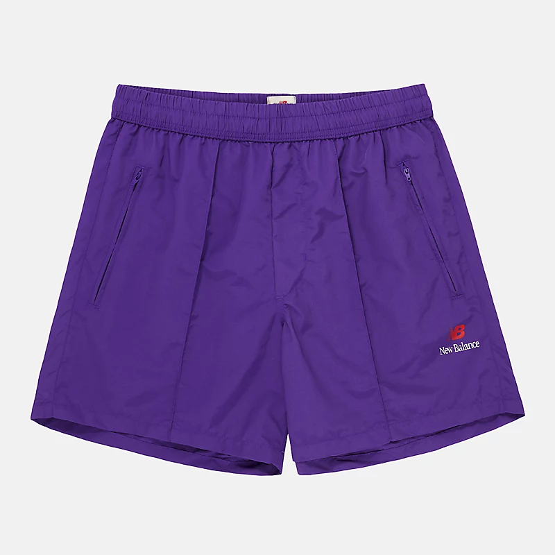 Calções masculinos com pregas, fabricados nos EUA - ROXO PRISM