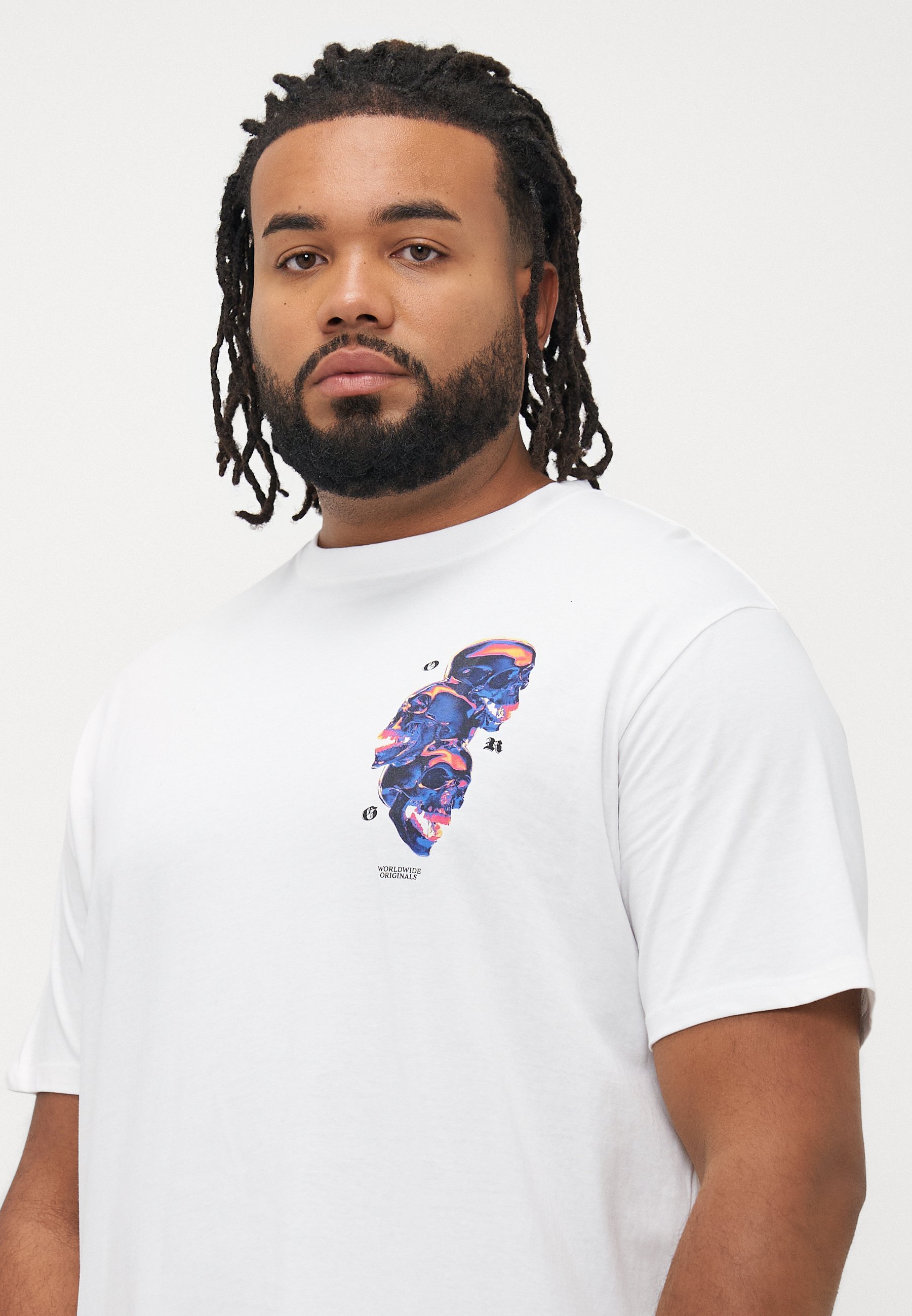 Jack & Jones JORSTEEL GALLERY T-shirt - T-shirt met print - wit
