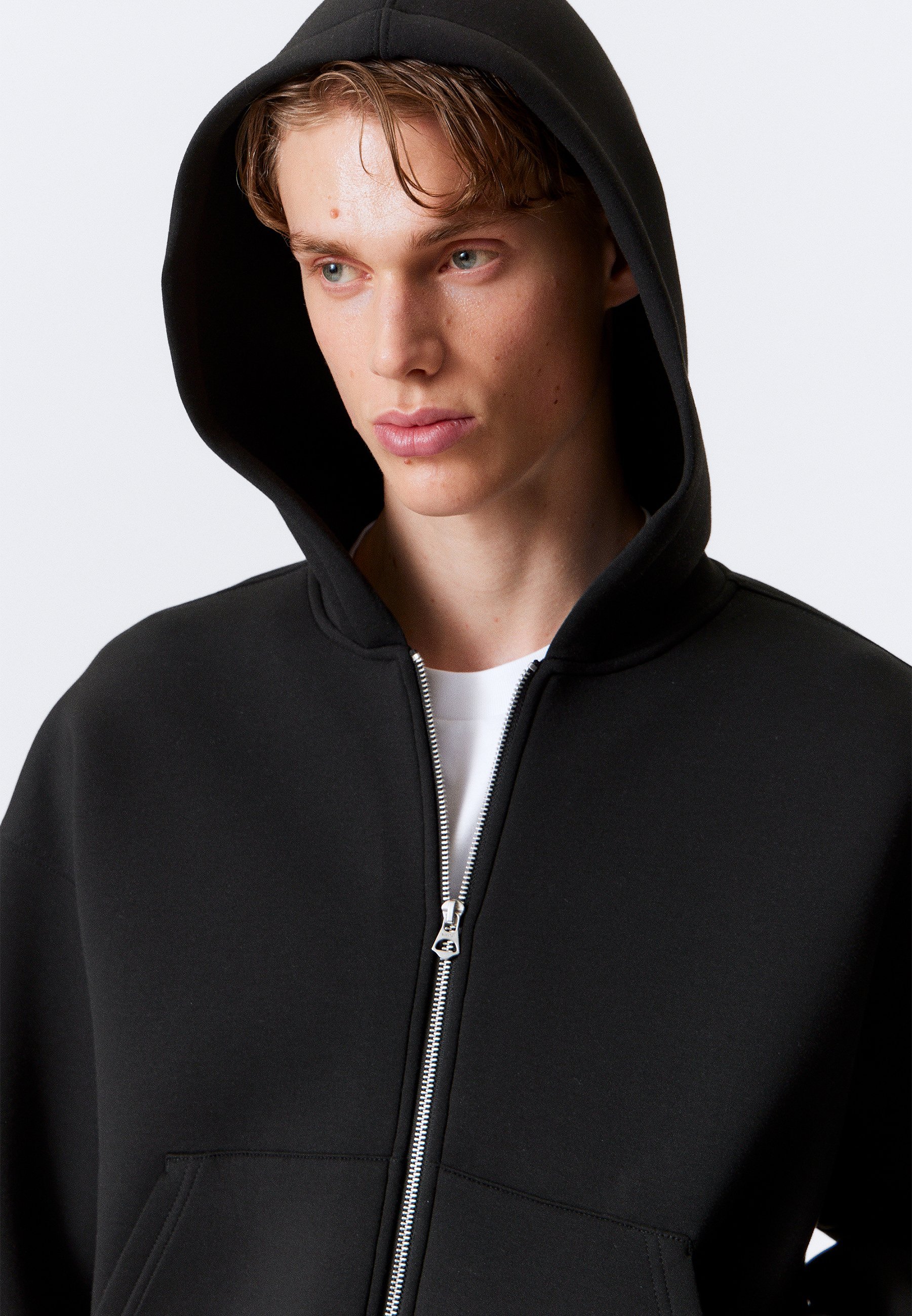 Weekday SIMON SCUBA ZIP - Trui met rits - zwart donker
