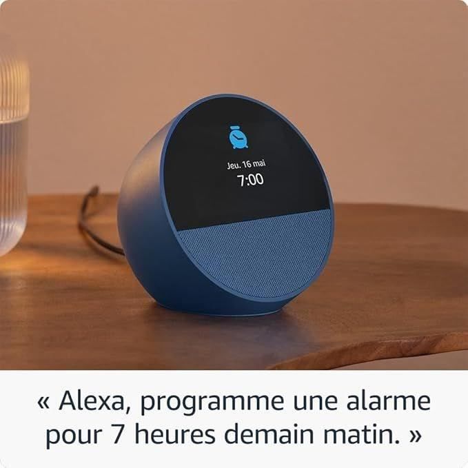 Reloj despertador inteligente - AMAZON - ECHO SPOT - Pantalla de 2,83