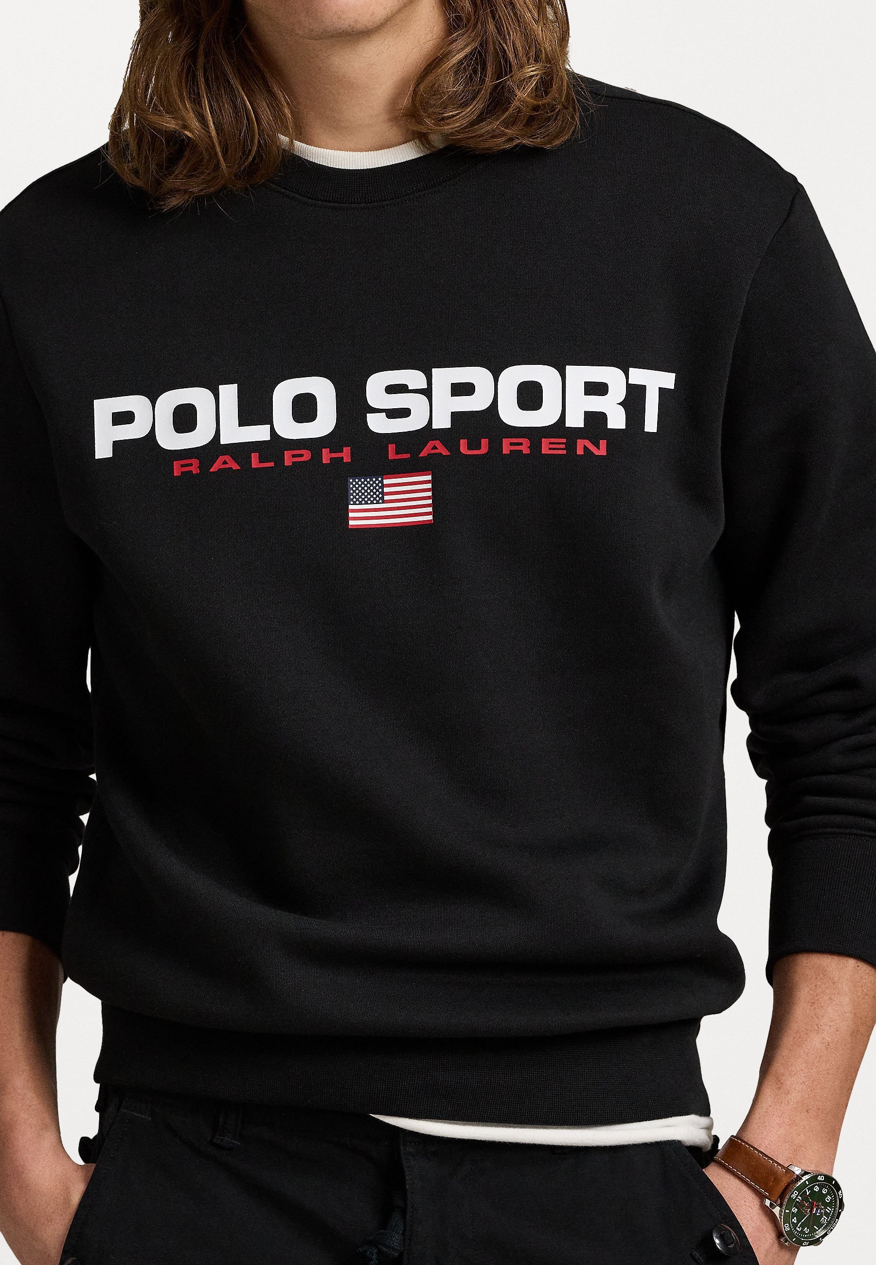 Polo Ralph Lauren POLO SPORT SWEATSHIRT UNISEX - Bluza - czarno-biała