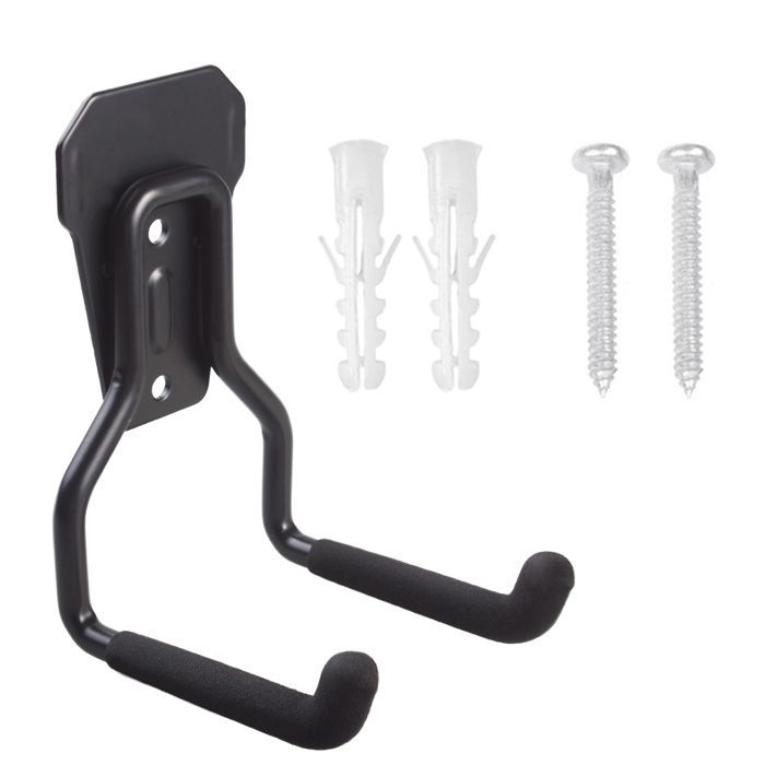 Soporte de pared para garaje - Maclean - MC-439 - Acero - Carga máxima 35 kg - Negro