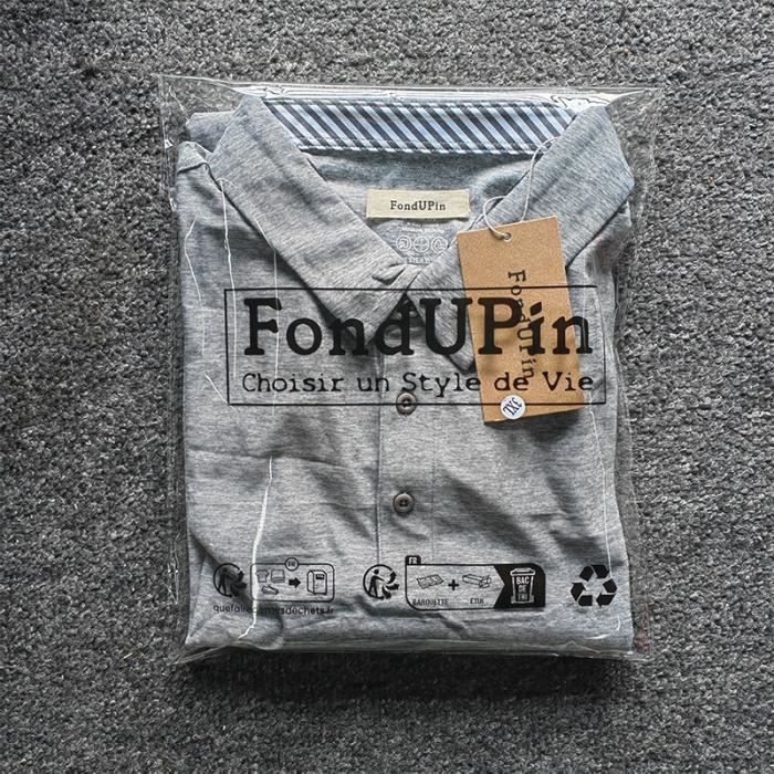 Men's Classic Polo Shirt - FONDUPIN - M-3XL - Grey - Short Sleeves - Breathable