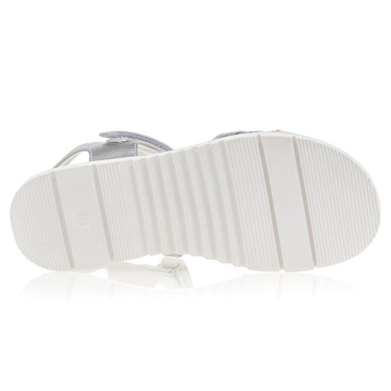 Graue Sandalen für Mädchen / Zehenfreie Schuhe