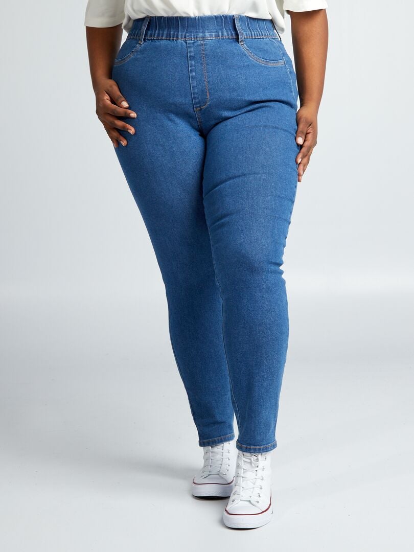 Calça Jeggings Regular Stretch de Cintura Alta - AZUL