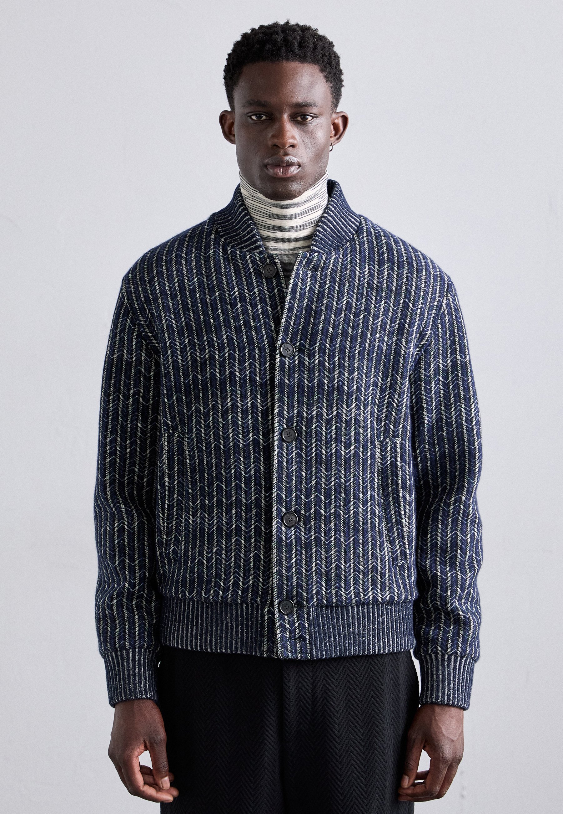Missoni JACKET - Bomberjack - blauw/grijs