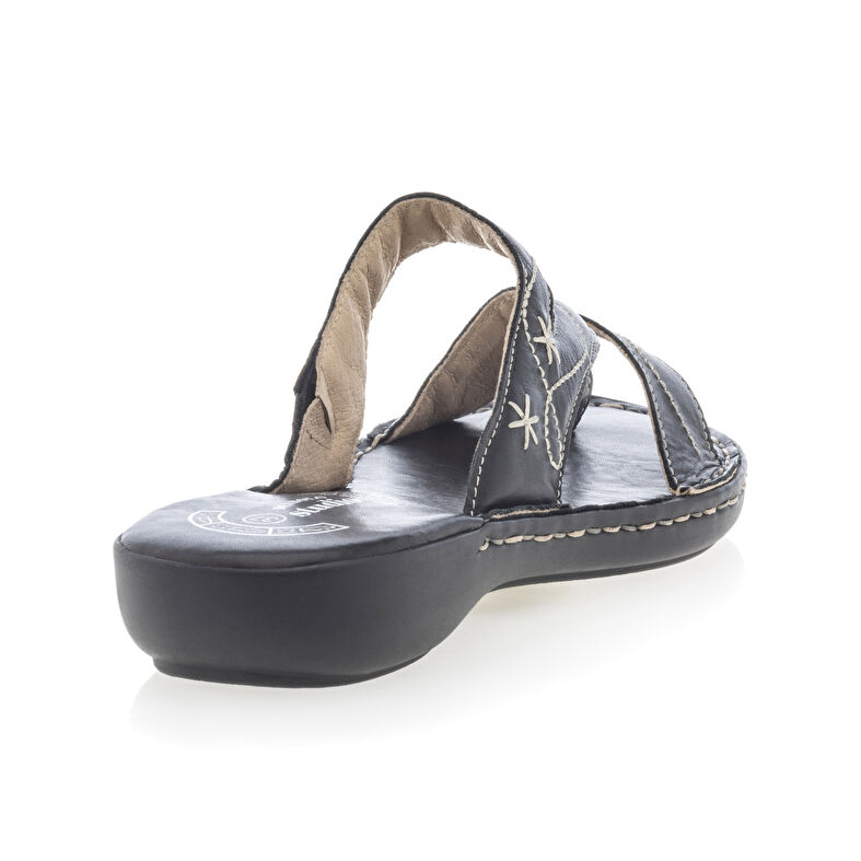 Női fekete flip-flop papucsok / tanga szandálok