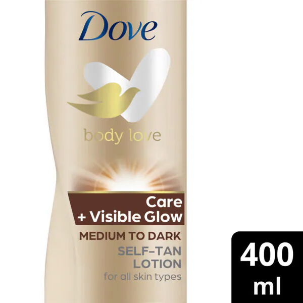 Samoopalovací mléko Dove Visibleglow střední až tmavý odstín 400ml