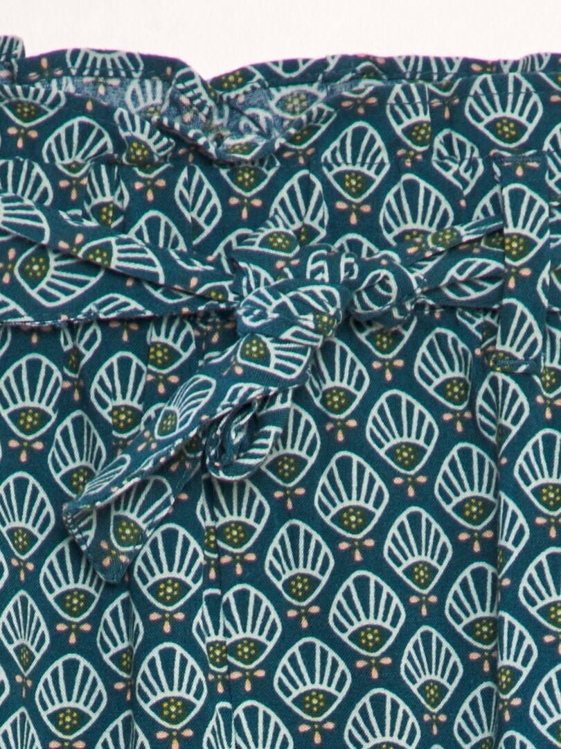 Calças Sarouel com estampa - AZUL