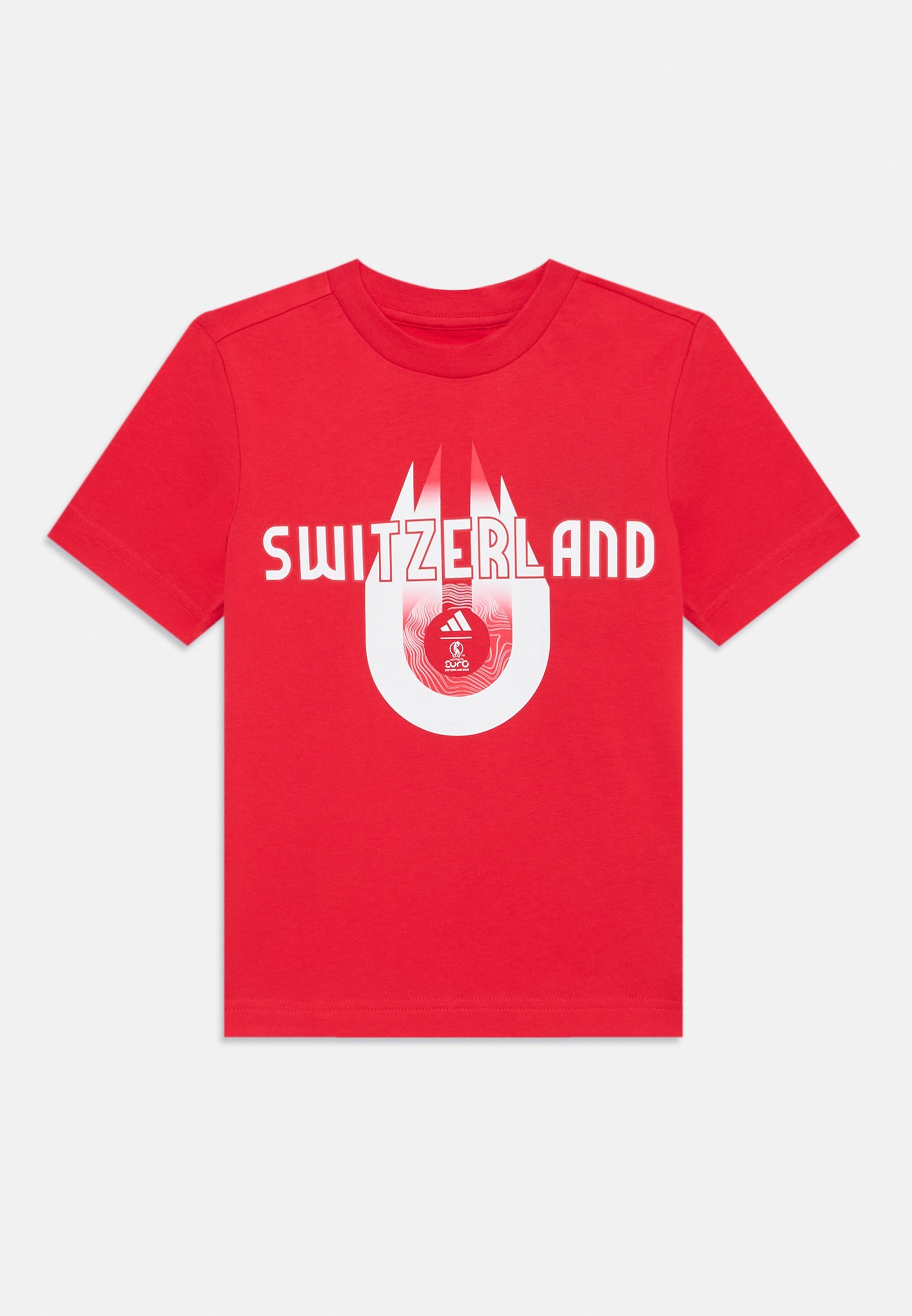 adidas Performance SWITZERLAND UNISEX - Printtipaita - pure ruby