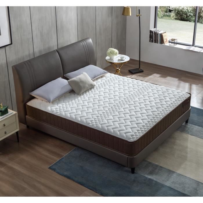 Colchón de lujo de espuma viscoelástica de 140x200 cm - 18 cm de grosor - 8 zonas de confort - espuma viscoelástica adaptativa