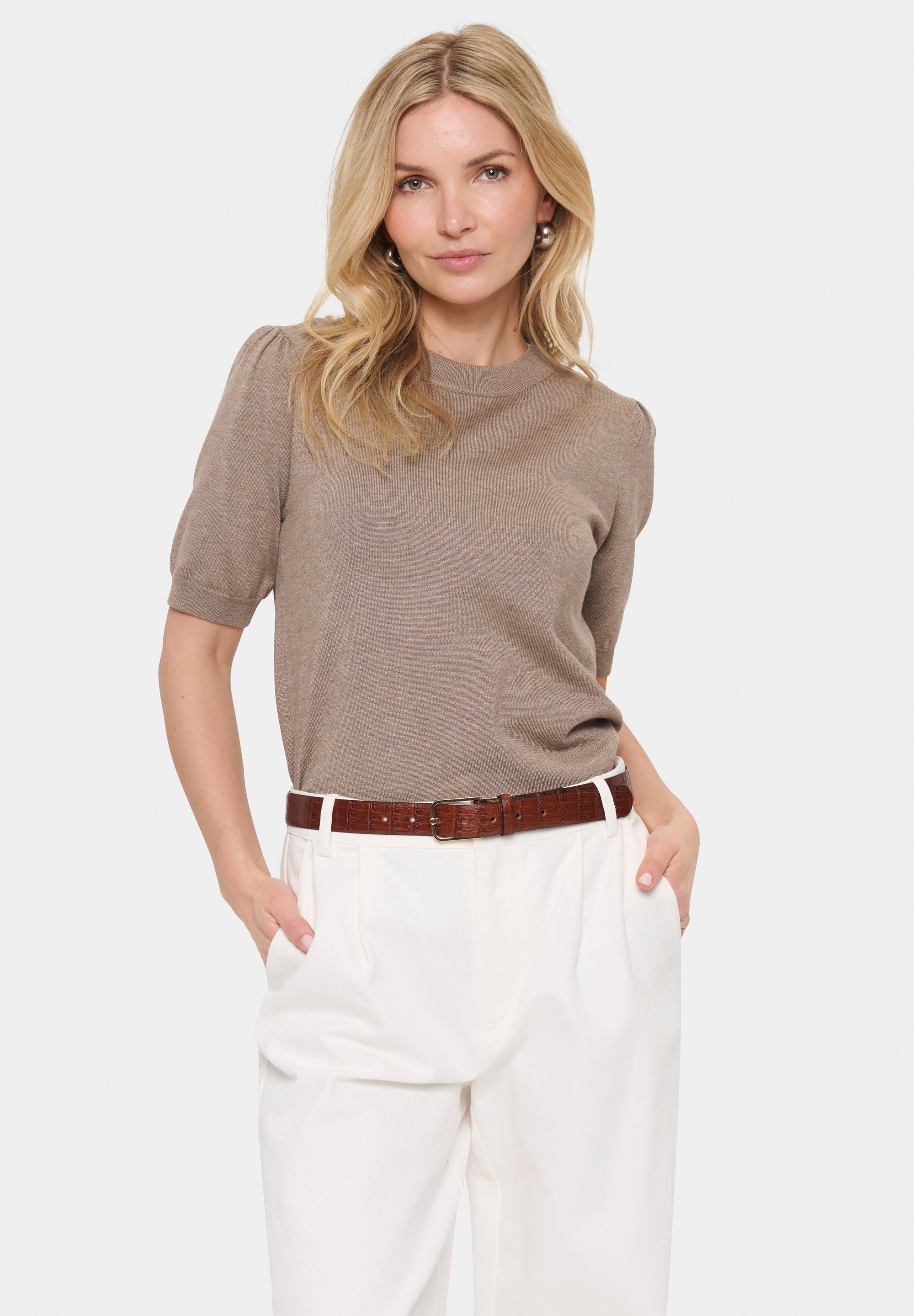 Saint Tropez MILASZ SS - Basic T-shirt - atmos melange