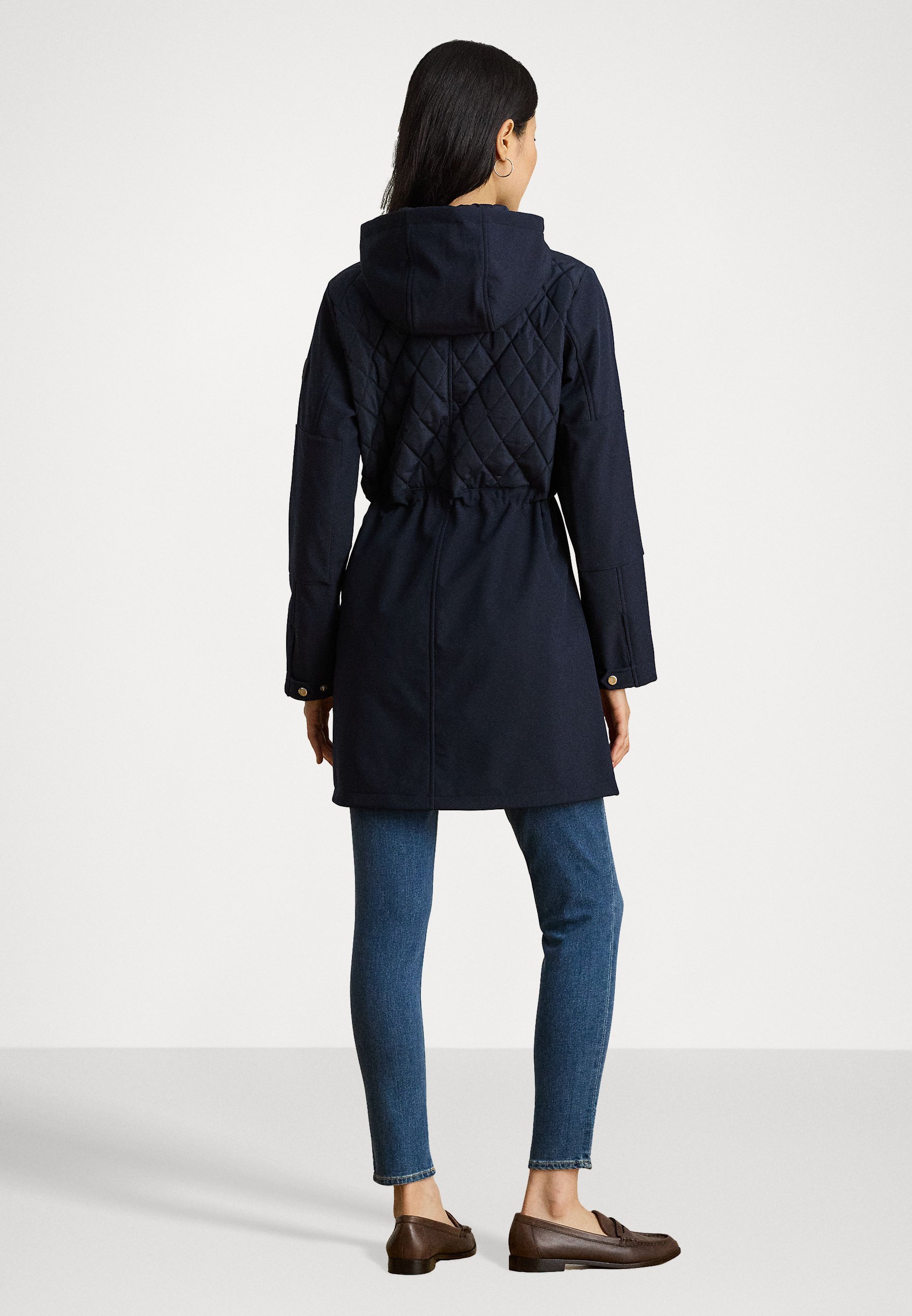 Veste matelassée à capuche et col montant Lauren Ralph Lauren Petite - Parka - marine
