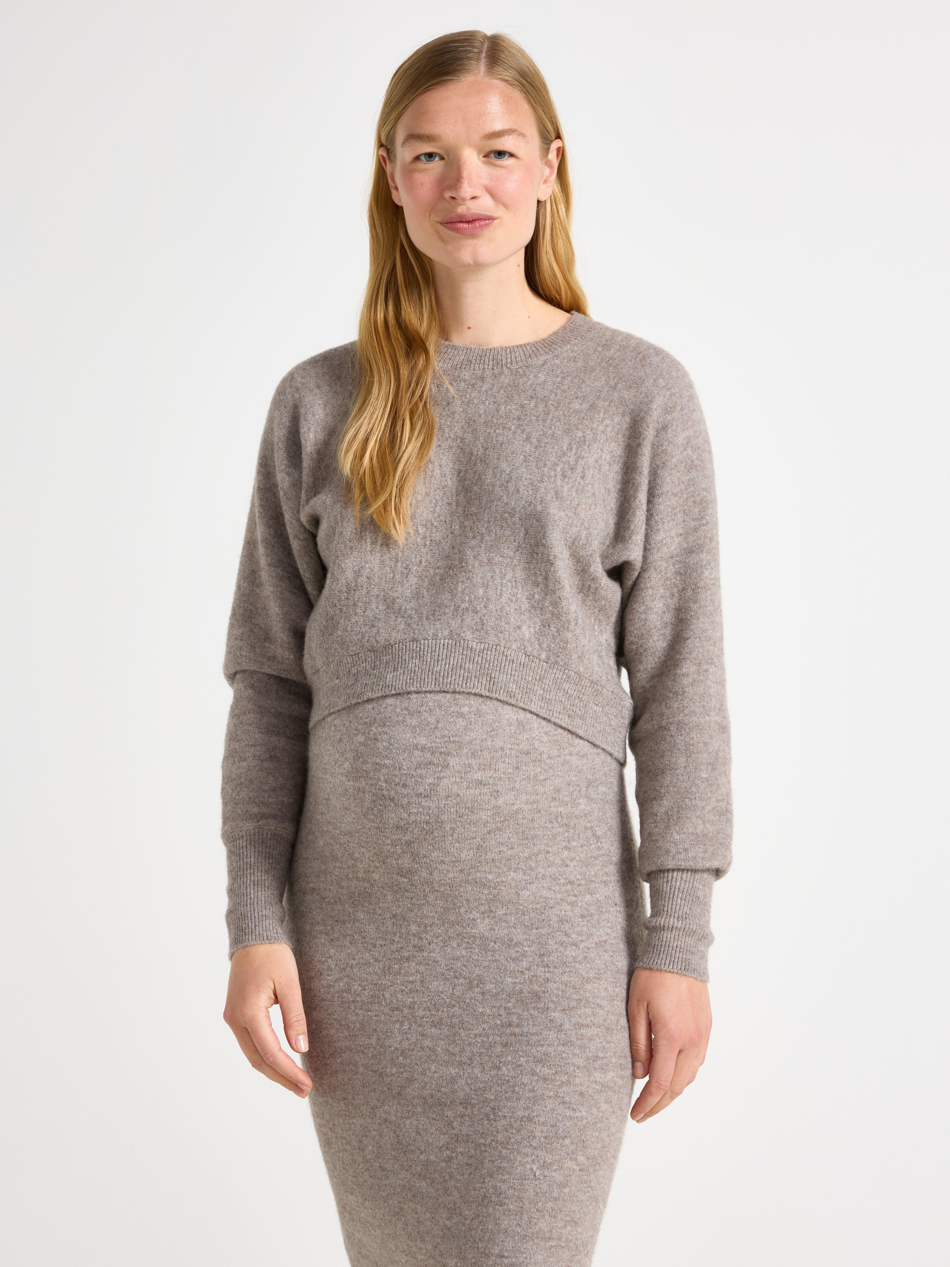 MOM sweater brown melange