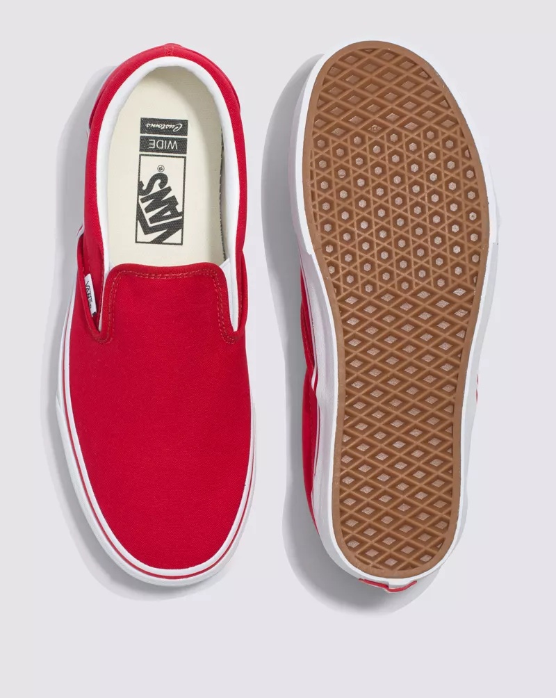Customs Racing Red Slip-On Wide