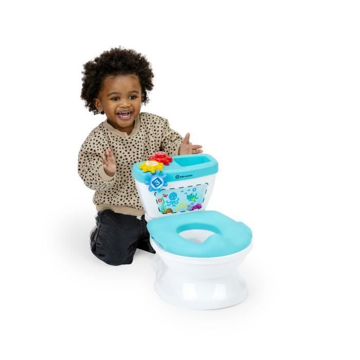 BABY EINSTEIN Mini Toilette enfant avec Réducteur de Toilette inclus, Chasse d'eau musicale, ludique, cadeau bébé