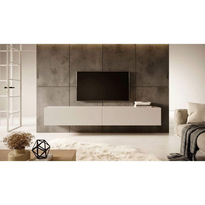 Mobile TV a 2 ante - BALEO - 200 cm - grigio