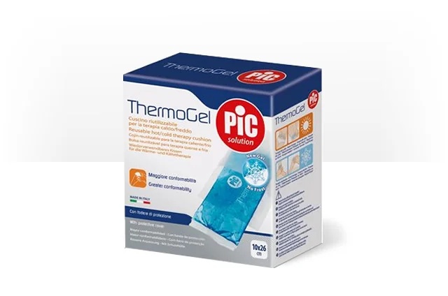 PIC Pic Thermogel-Gelkissen mit Schutzhülle, 10 x 26 cm, wiederverwendbar