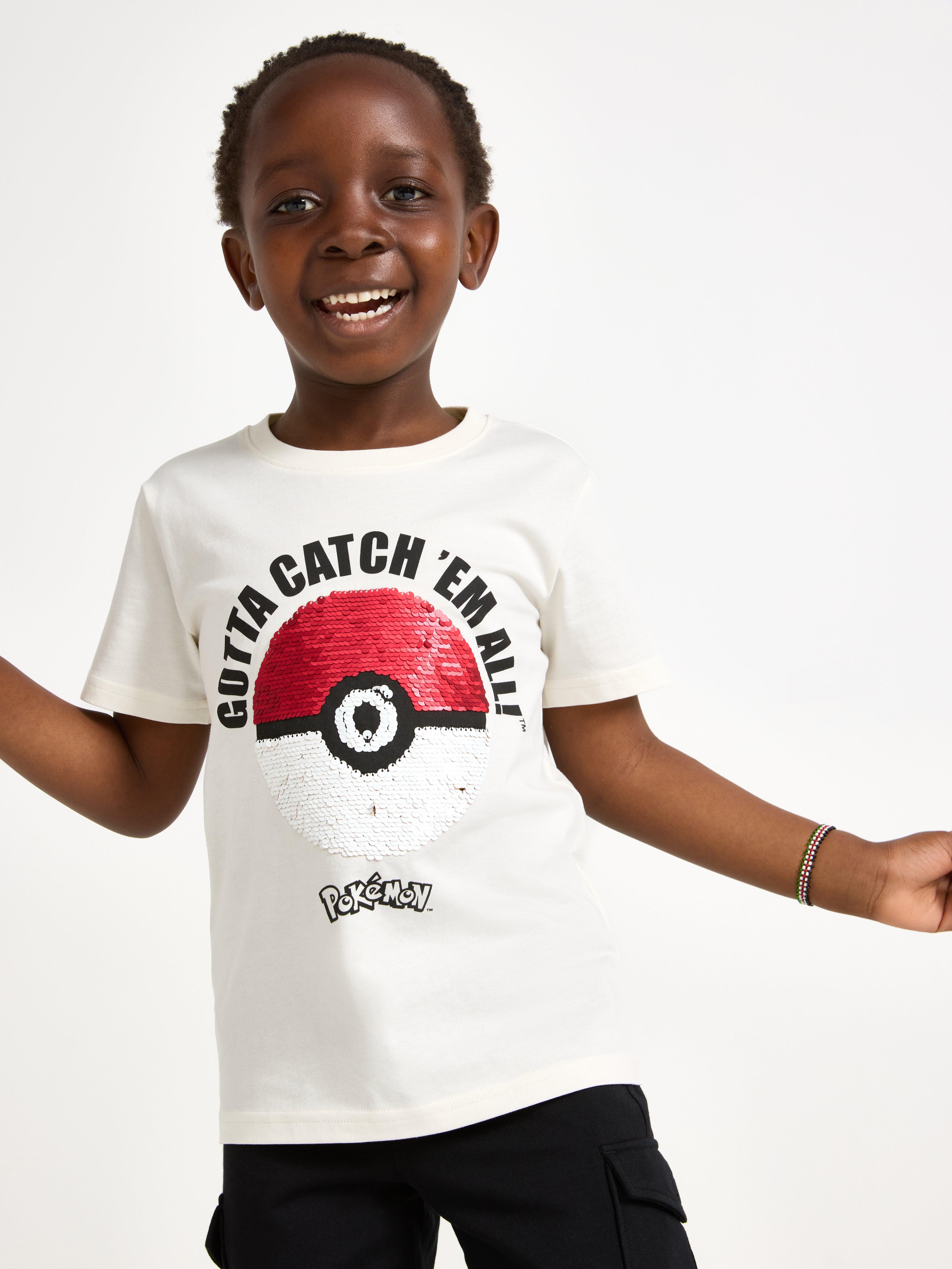 Camiseta Pokémon Branco Claro