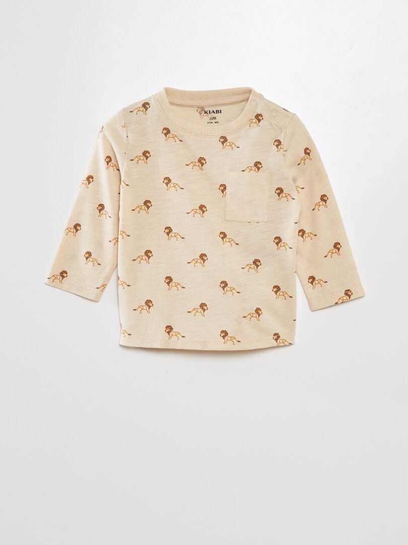 Camiseta animada - BEIGE