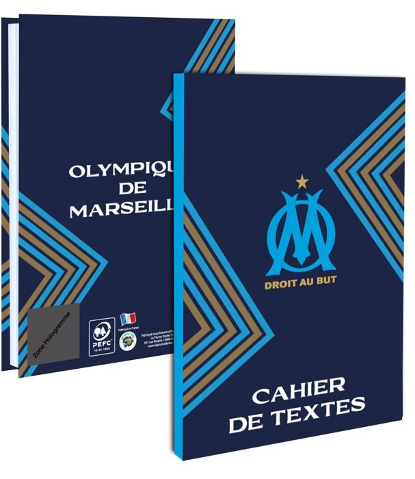 Quaderno scolastico - OLYMPIQUE DE MARSEILLE - OM - Riciclabile - Unisex - Dai 10 anni in su