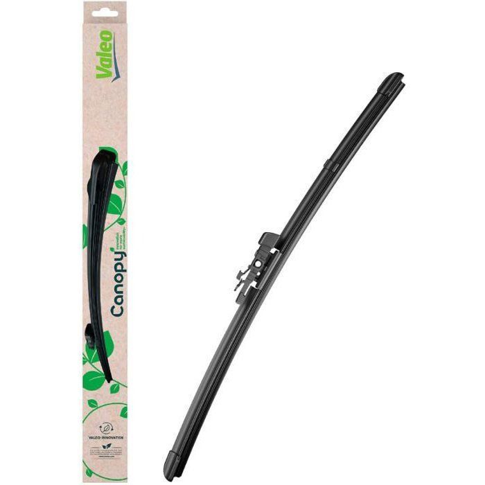 VALEO CANOPY - CAN20 - Escobilla limpiaparabrisas plana fabricada con materiales naturales y reciclados - Delantera - Longitud: 380 mm (1 hoja)