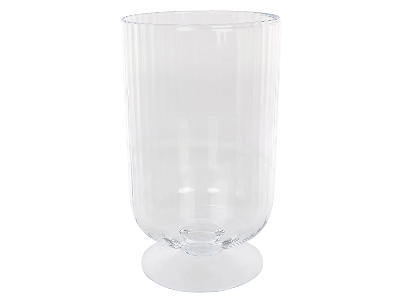 Świecznik szklany 32 cm transparentny