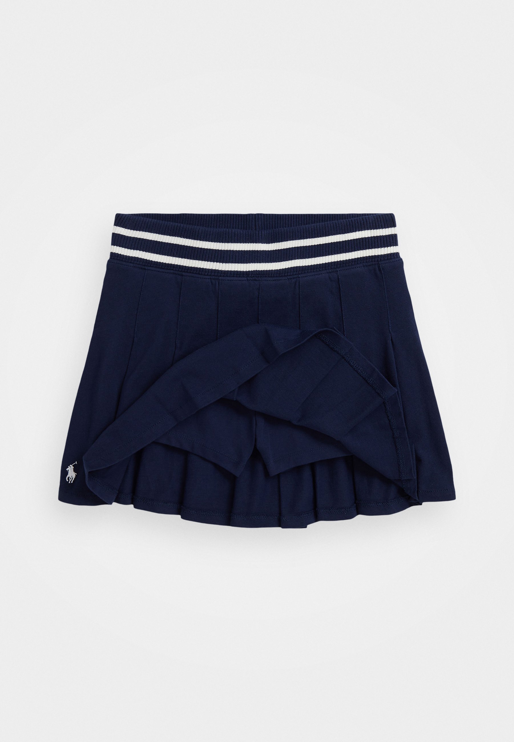 Polo Ralph Lauren ΠΛΙΣΕ ΒΑΜΒΑΚΕΡΟ ΦΟΥΣΤΑ - Φούστα σε γραμμή Α - εκλεπτυσμένο μπλε σκούρο