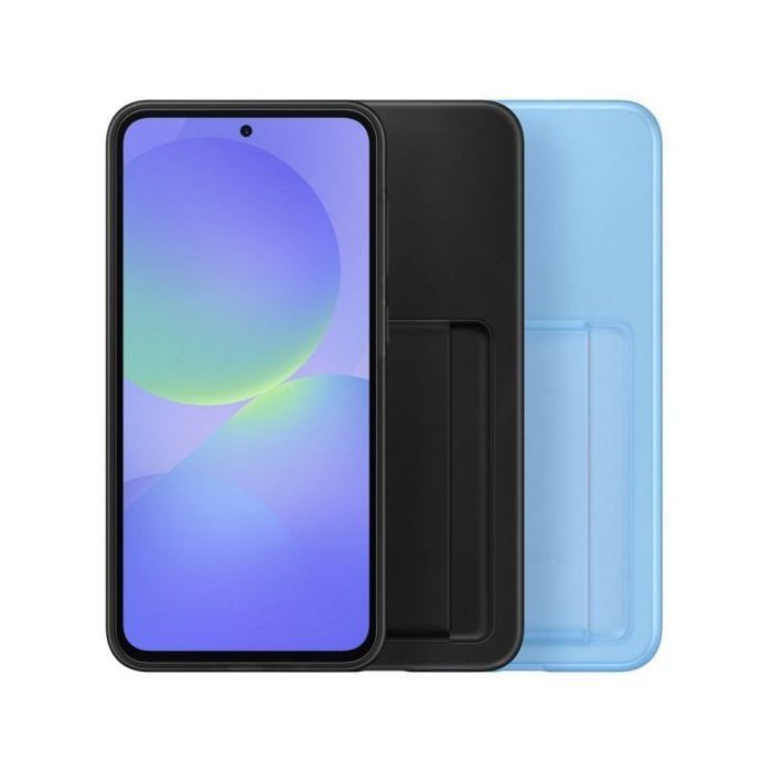 Funda trasera y carcasa azul para Samsung Galaxy A36 5G con tarjetero.