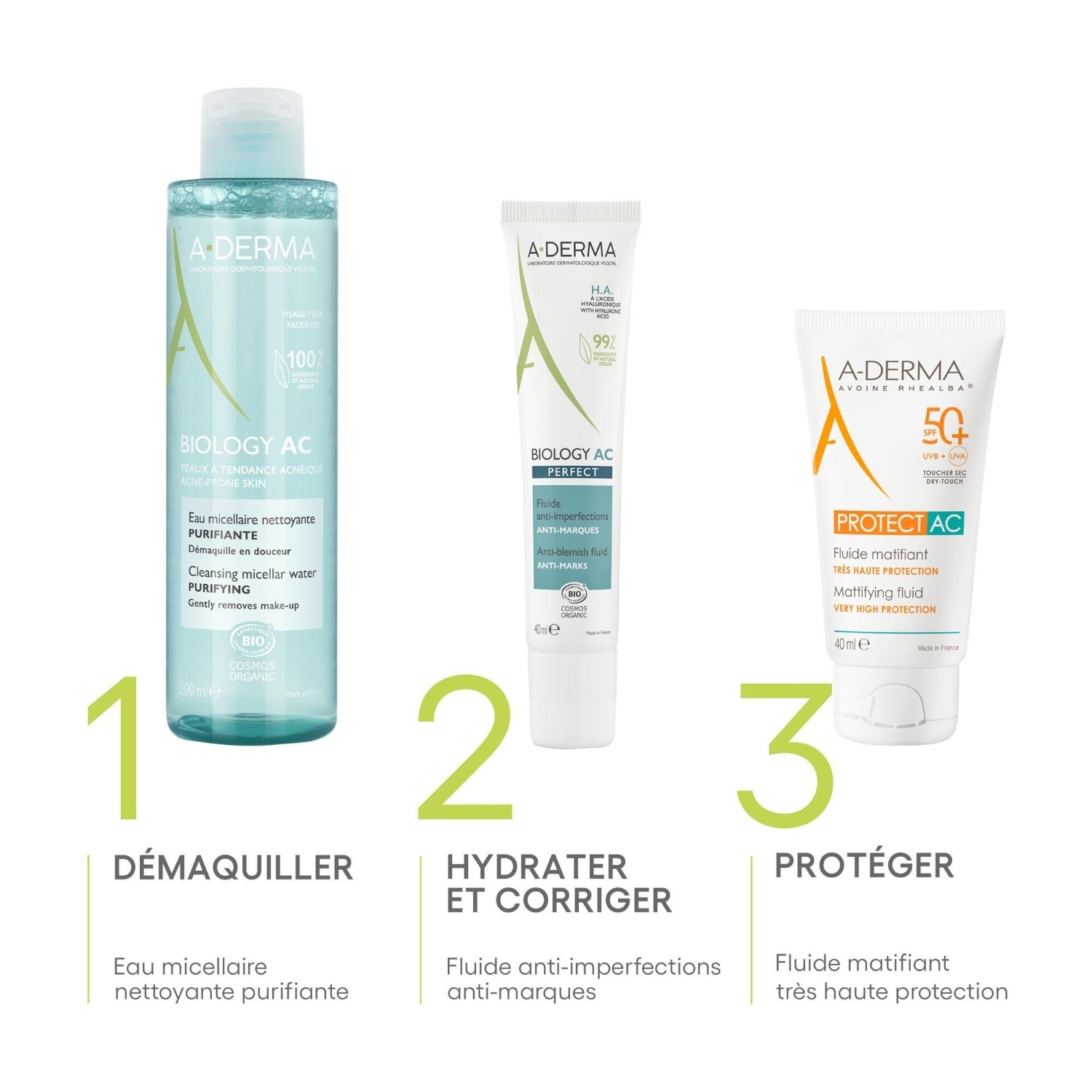 A-DERMA Eau micellaire nettoyante purifiante
