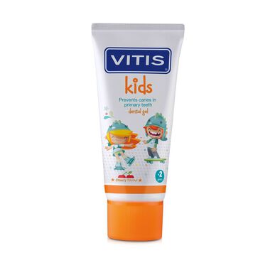 Vitis Kids kirsikanmakuinen hammastahnageeli, 2 vuotta, 50 ml