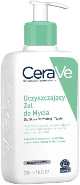 CeraVe Oczyszczający żel do mycia do skóry normalnej i tłustej 236 ml