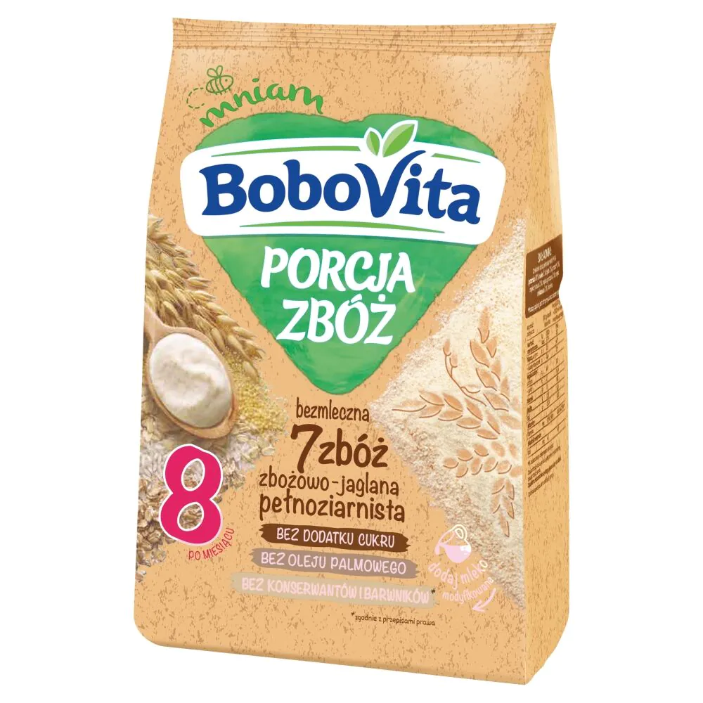 Bobowita Porcja Zbóż Bezmleczna Kaszka zbożowo-jaglana 7 Zbóż