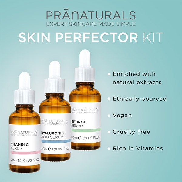 Kit ser facial PraNaturals Skin Perfector 3x30ml