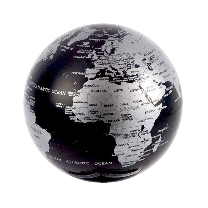 Globo terráqueo - BALVI - Mágico - Negro - Gira 360° - 14 cm, plástico PS