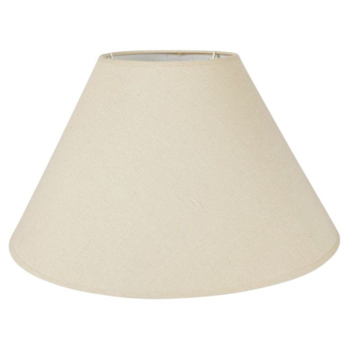 Abat-jour - Rond - Beige - Pour lampe - Base 40 cm - Culot E27 avec réducteur