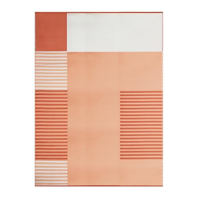 IDMARKET Tapis extérieur GEOMETRIQUE terracotta 270 x 370 CM