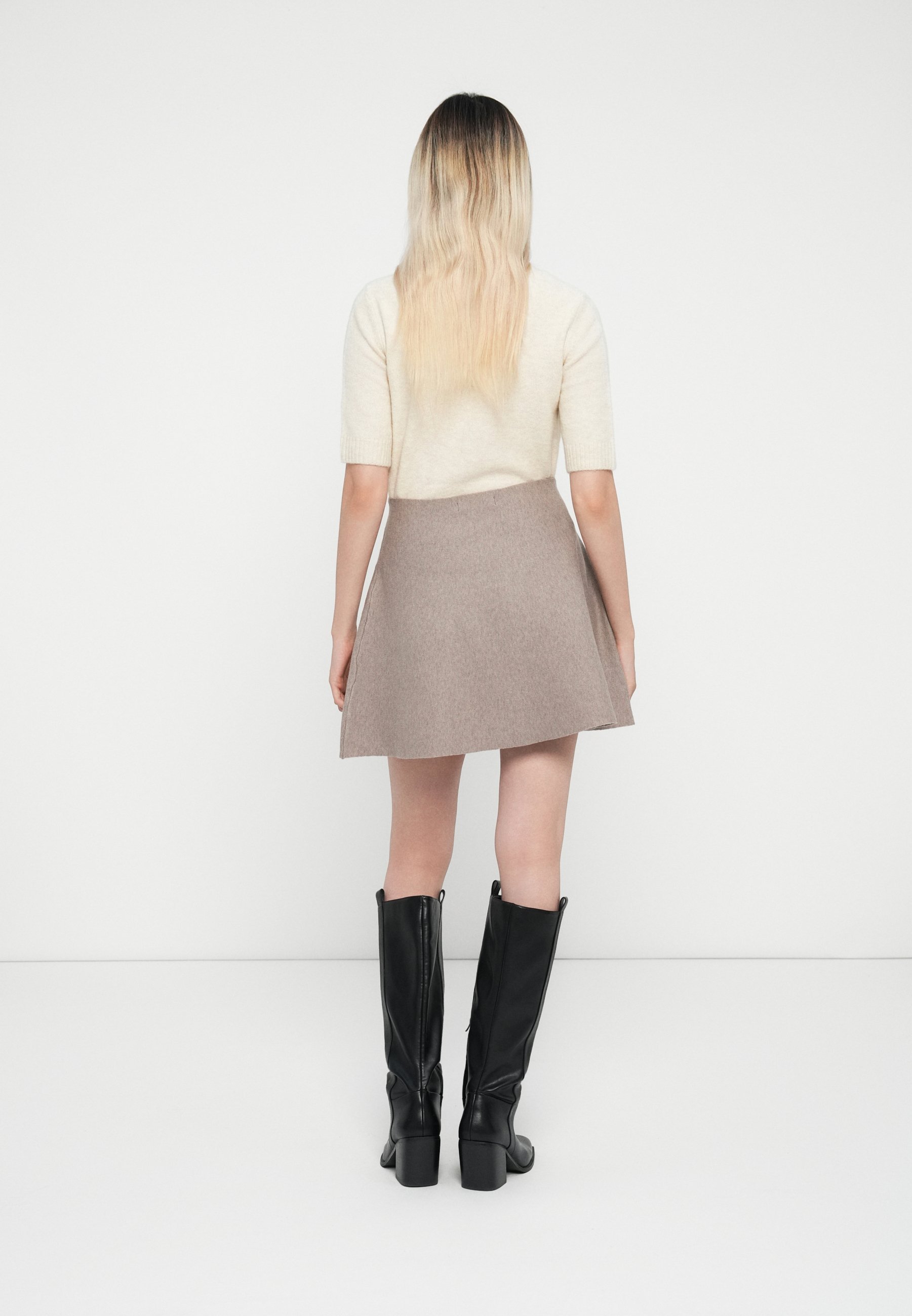 ONLY ONLCOCO LIFE SKATER SKIRT - Spódnica mini - fungi melange