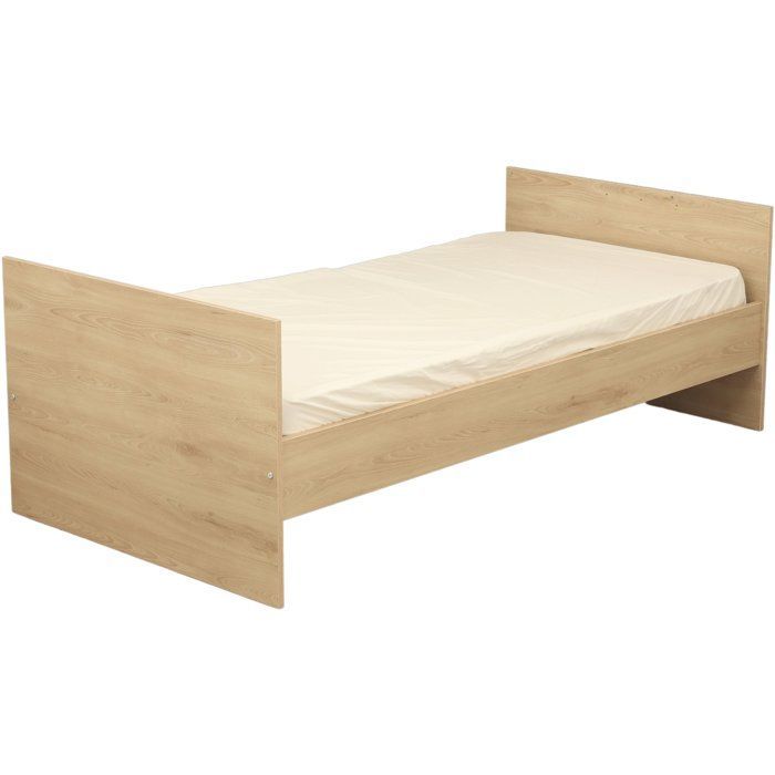 Conjunto de dormitorio infantil Trio - Cuna de 120 x 60 cm + cómoda + armario de 2 puertas - Adele - Haya/crema - SAUTHON