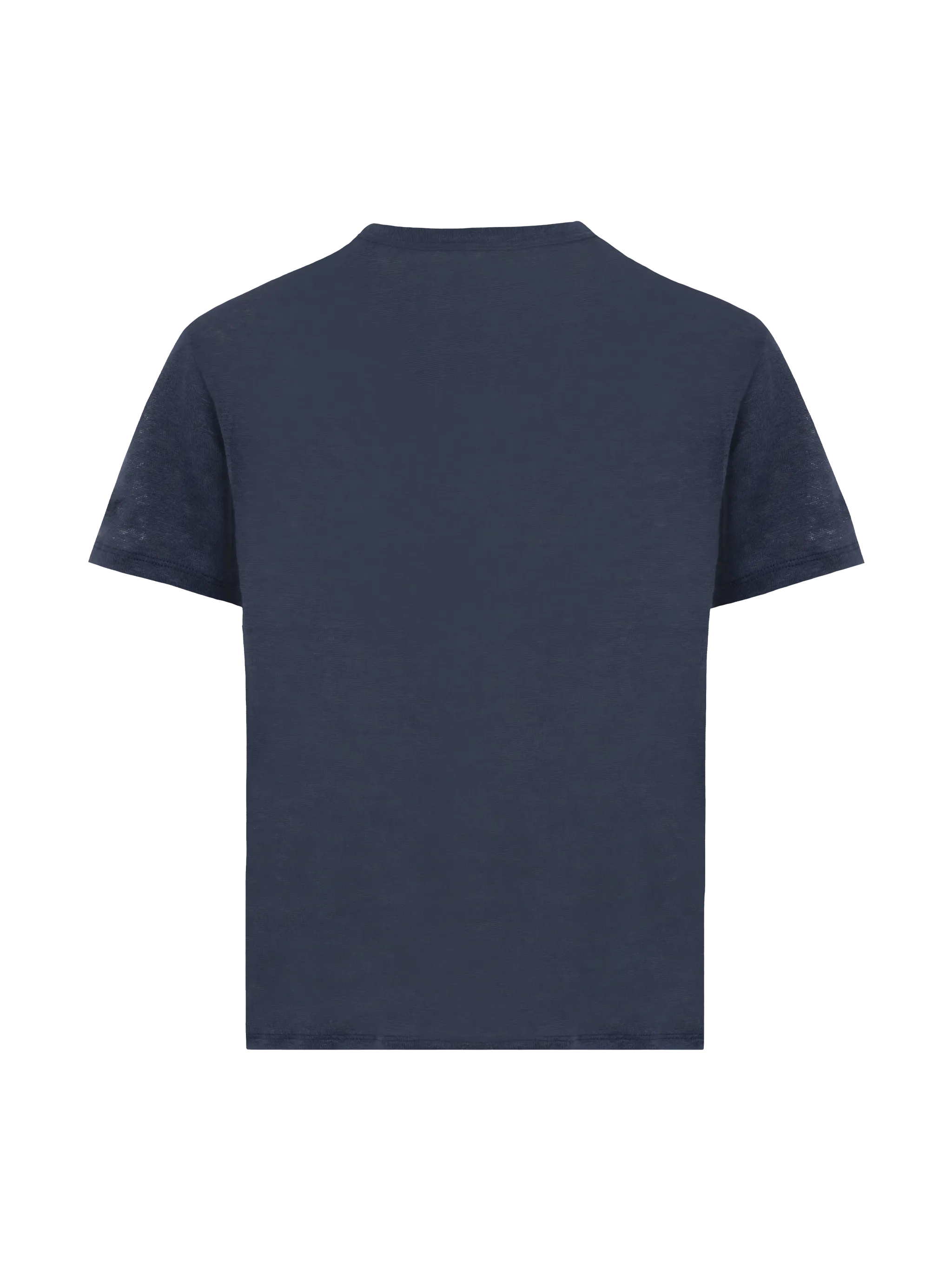 T-shirt Alex in jersey lino bianco blu navy