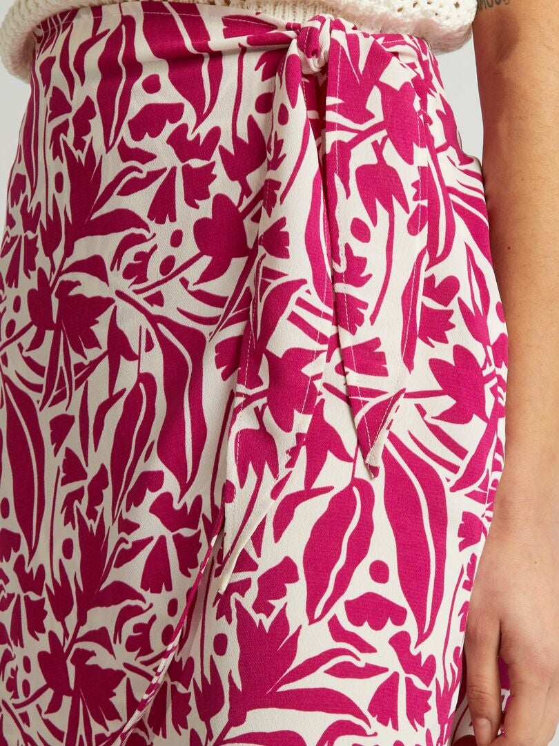 Falda con lazo ajustable - ROSA