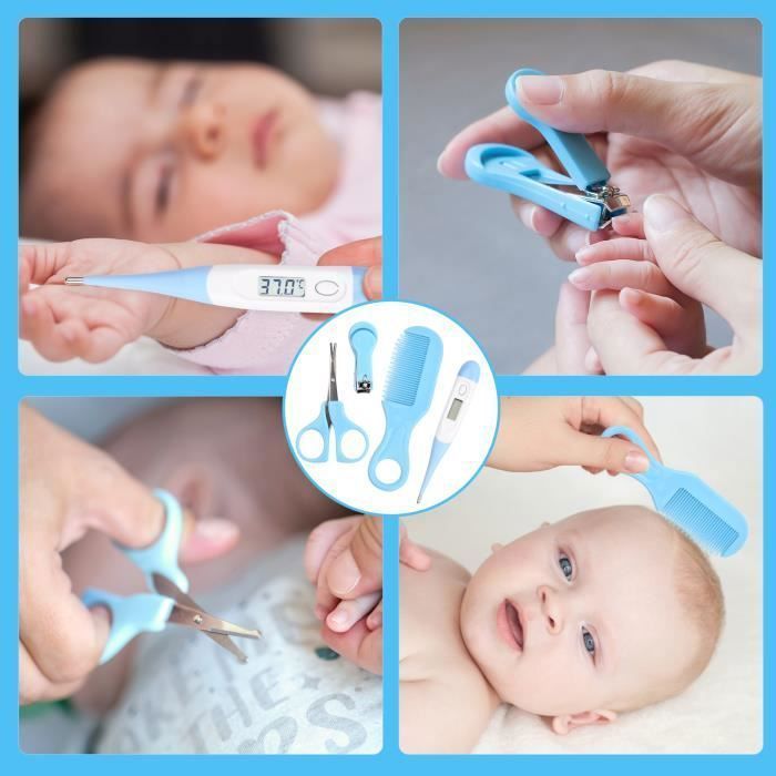 Baby Care Kit, 13 Accessories Baby Toiletry Bag Blue.