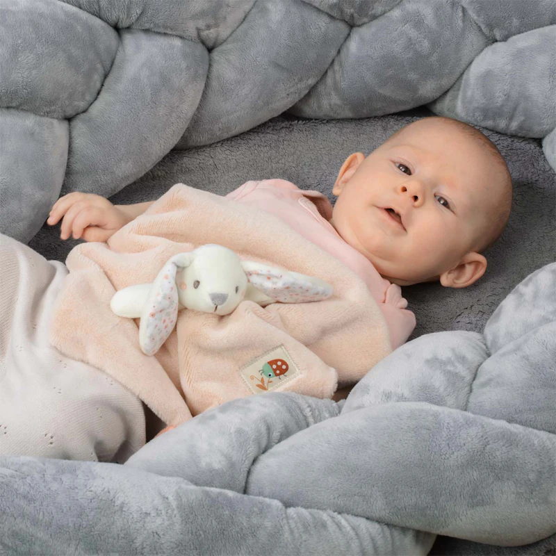 BabyOno Have Fun Baby Bunny Slaapknuffel met Rammelaar