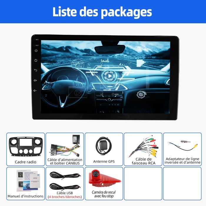 Android car radio - ESSGOO - 64GB - 10.1