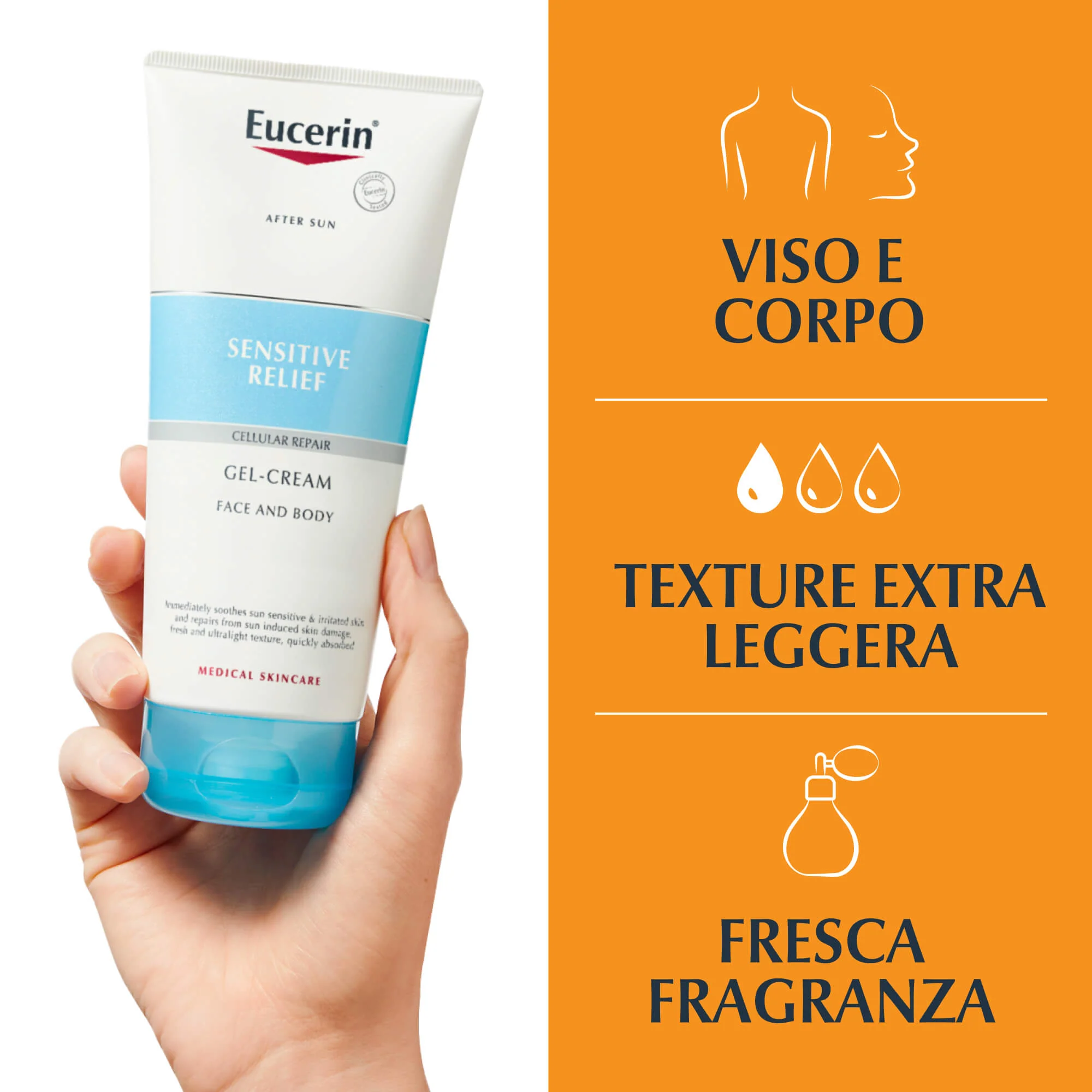 Sun Protection Sensitive Relief After Sun Gel-Creme - Gel corpo doposole, Crema corpo doposole, Doposole viso
