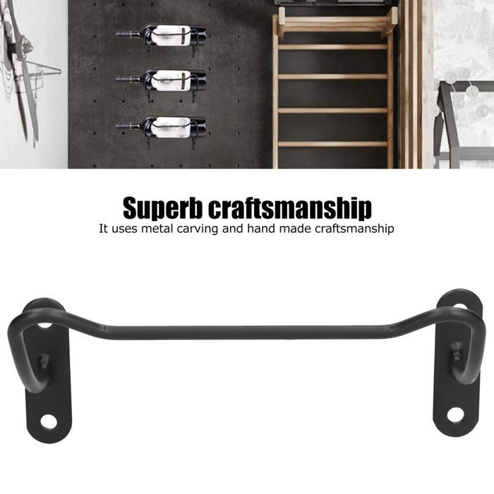 Suporte de parede para garrafas em ferro, simples e inovador, conjunto de 4 peças, ideal para casa, escritório ou sala de estar. Etiqueta