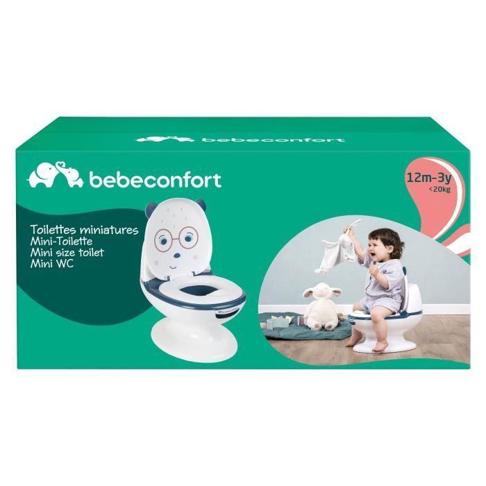 BEBECONFORT Mini Panda Toilette, Töpfchen mit Spülgeräusch, Blau